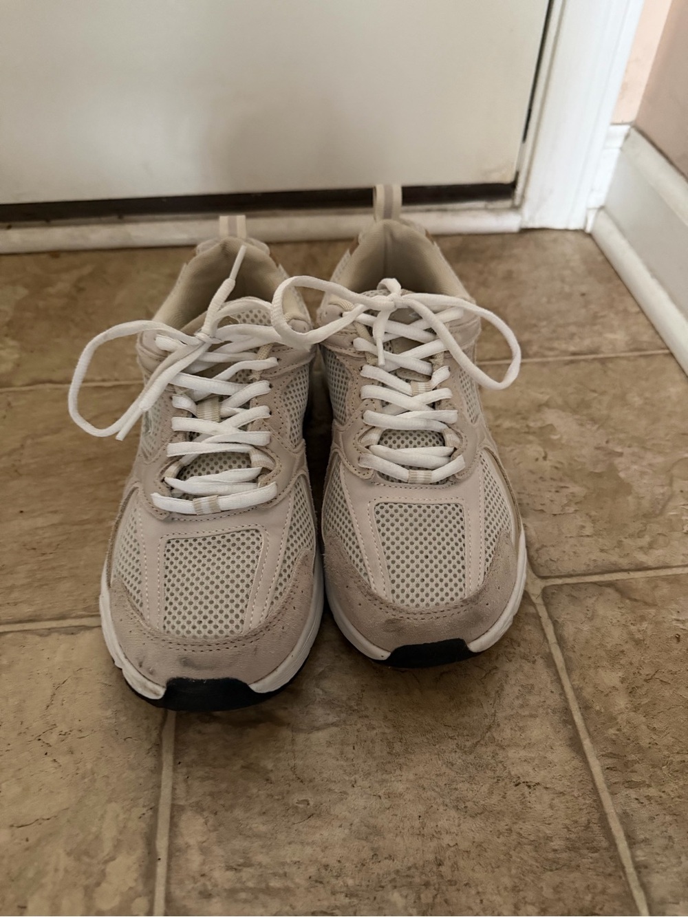Avia Women's Beige Mesh Athletic Sneakers